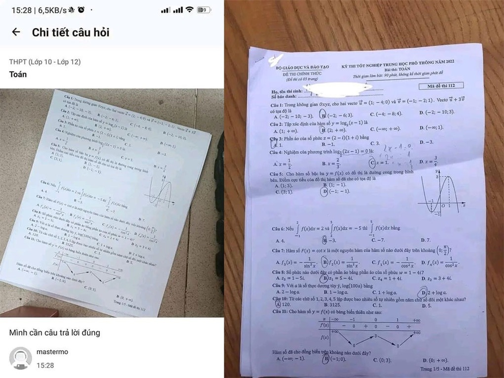 Nam sinh phát hiện nghi vấn lọt đề thi tốt nghiệp THPT nói gì? - 1 Nam sinh phát hiện nghi vấn lọt đề thi tốt nghiệp THPT nói gì? - 1