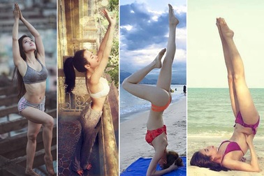 Mỹ nhân Việt khoe dáng nóng bỏng khi tập yoga