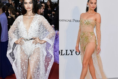 Siêu mẫu Úc Shanina Shaik diện váy hở bạo