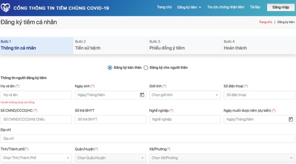Hướng dẫn cách đăng ký tiêm vắc xin Covid-19 online - 1 Hướng dẫn cách đăng ký tiêm vắc xin Covid-19 online - 1