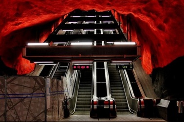 Sửng sốt trước vẻ đẹp kiến trúc của các ga tàu điện ngầm Stockholm