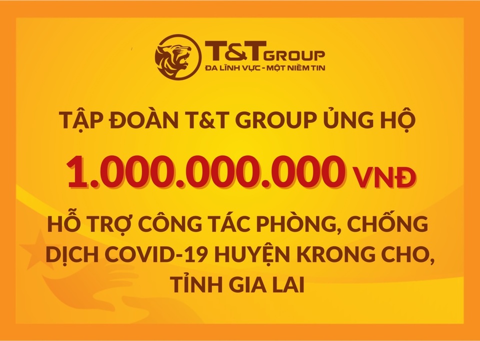 Tập đoàn TT Group ủng hộ 2 tỷ đồng giúp Gia Lai chống dịch Covid-19 - 1 Tập đoàn TT Group ủng hộ 2 tỷ đồng giúp Gia Lai chống dịch Covid-19 - 1