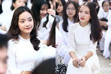 Nữ sinh Hà thành trong tà áo dài trắng gây thương nhớ ngày khai giảng