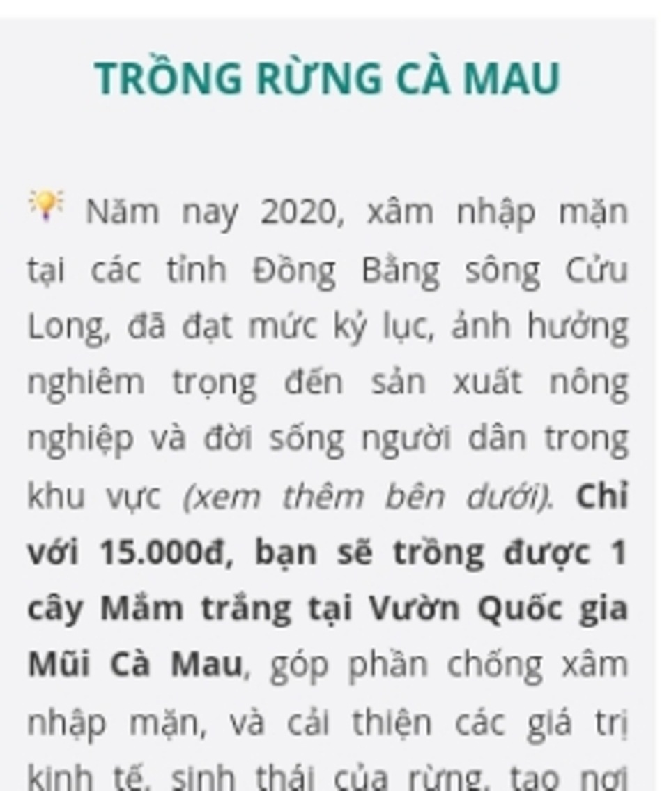 Vụ vận động tiền trồng rừng”: Vườn quốc gia bất ngờ về việc gom tiền - 1 Vụ vận động tiền trồng rừng”: Vườn quốc gia bất ngờ về việc gom tiền - 1