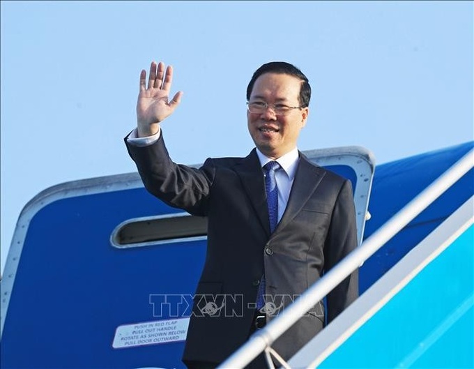 Chủ tịch nước Võ Văn Thưởng rời Hà Nội, lên đường tham dự Diễn đàn cấp cao hợp tác quốc tế “Vành đai và Con đường” lần thứ ba. Ảnh: TTXVN