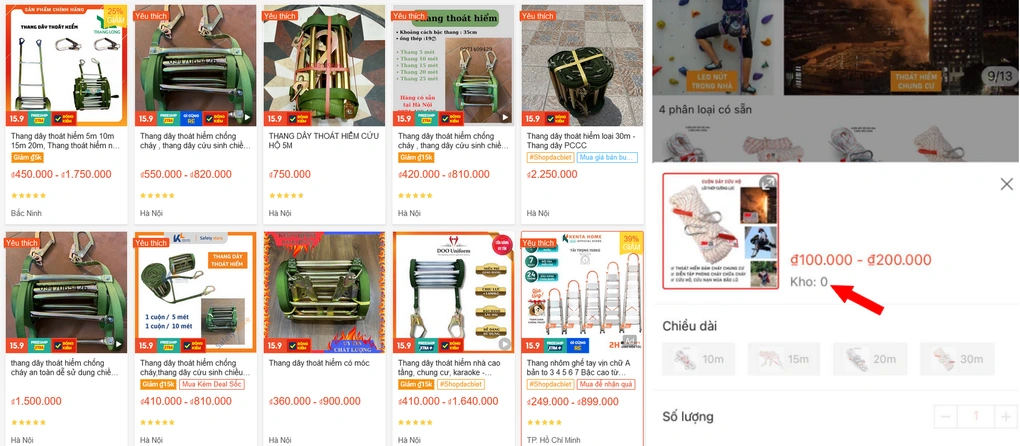 Sau vụ cháy chung cư, quản lý thị trường lo giá thang dây bị chặt chém - 1