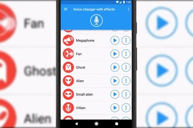 Ứng dụng Voice Changer với các giọng nói đã được xử lý theo từng tông giọng