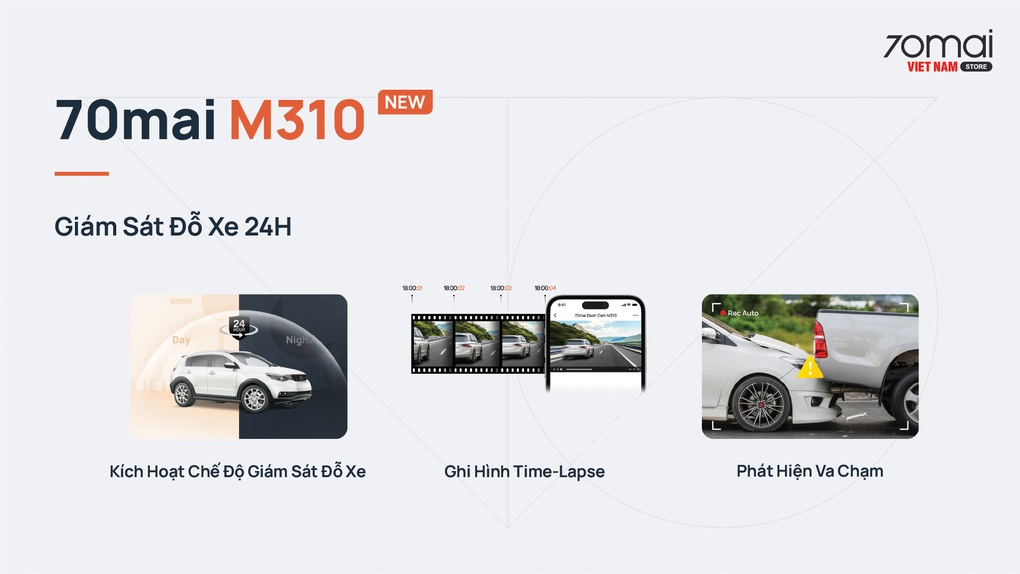 70mai ra mắt camera hành trình M310 ghi hình 2K thế hệ mới - 3 70mai ra mắt camera hành trình M310 ghi hình 2K thế hệ mới - 3