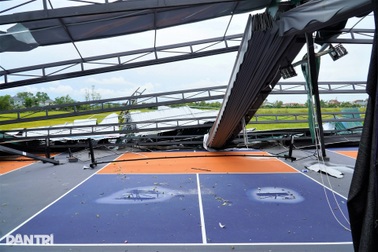 Nhiều sân Pickleball hư hỏng, đổ sập do bão Kajiki