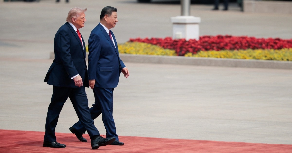 Hình ảnh lễ đón Tổng thống Mỹ Donald Trump tại Trung Quốc
