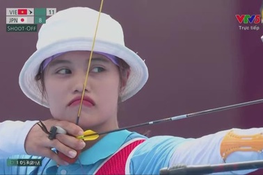 Ánh Nguyệt thua đáng tiếc đối thủ Nhật Bản bởi "mũi tên vàng"