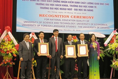 Thêm 3 trường thành viên ĐH Đà Nẵng đạt kiểm định chất lượng giáo dục