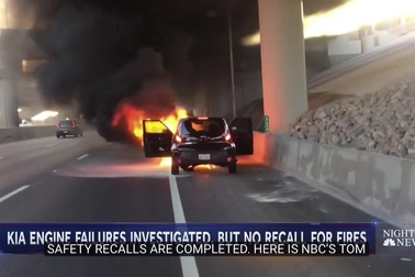 Cháy xe Kia Soul 2014 ở bang Texas, Mỹ