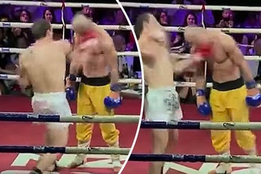 "Cao thủ Thiếu Lâm" giơ mặt cho võ sĩ MMA đấm liên tiếp