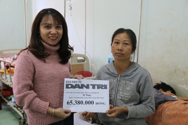 Bạn đọc giúp thiếu phụ mắc ung thư hơn 65 triệu đồng