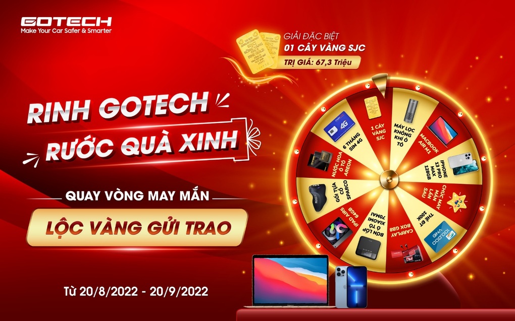 Cơ hội trúng vàng SJC cùng quà tặng từ thương hiệu GOTECH - 1 Cơ hội trúng vàng SJC cùng quà tặng từ thương hiệu GOTECH - 1