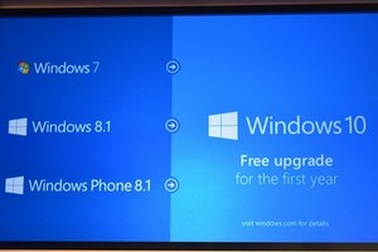 Windows 10 cho phép nâng cấp miễn phí từ Windows 7, 8.1 và Windows Phone 8.1