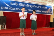 Học sinh Việt Nam tại Lào khai giảng năm học mới