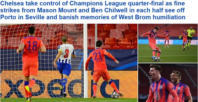 Chelsea thắng dễ Porto: Báo Anh mê mẩn Mason Mount, ca ngợi Tuchel - Ảnh 4. Chelsea thắng dễ Porto: Báo Anh mê mẩn Mason Mount, ca ngợi Tuchel - Ảnh 4.