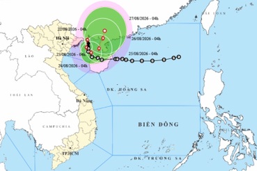 Bão số 4 hoạt động trên vùng biển Quảng Ninh - Hải Phòng