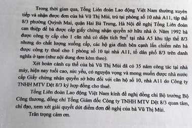 Tổng Liên đoàn Lao động Việt Nam đề nghị Bộ trưởng Bộ Công thương giải quyết quyền lợi cho người lao động