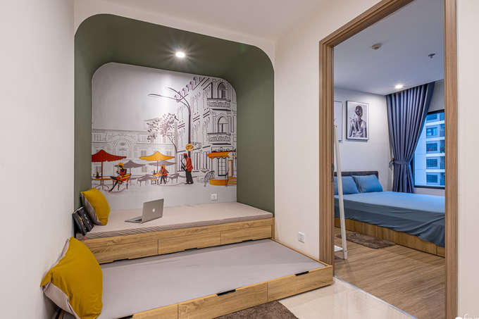 Căn hộ 43m² trang trí với màu sắc tươi sáng có chi phí hoàn thiện 100 triệu đồng ở Hà Nội - Ảnh 8. Căn hộ 43m² trang trí với màu sắc tươi sáng có chi phí hoàn thiện 100 triệu đồng ở Hà Nội - Ảnh 8.