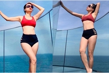 “Bà mẹ 3 con” Mỹ Lệ khoe dáng gợi cảm đáng ngưỡng mộ ở tuổi 47