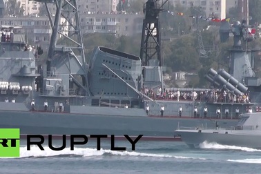 Màn diễu binh của lực lượng Hải quân Nga ở Vladivostok nhân Ngày Hải quân 31/7