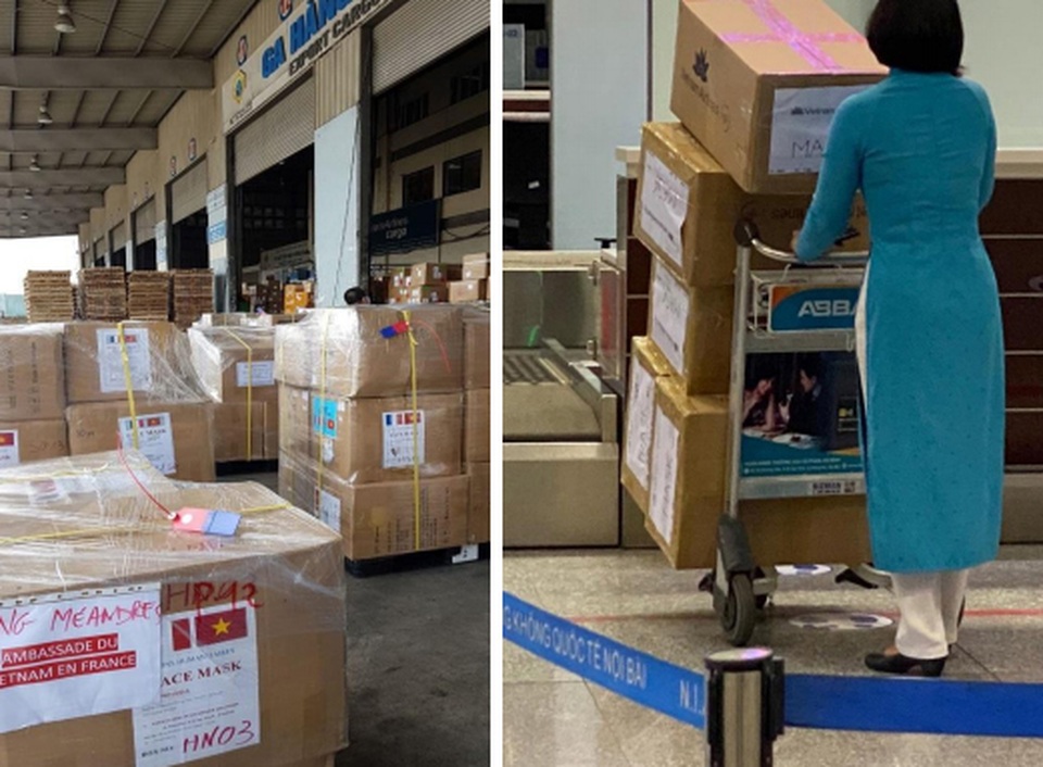 Pháp cảm ơn Việt Nam tài trợ, vận chuyển miễn phí 250.000 khẩu trang - 1 Pháp cảm ơn Việt Nam tài trợ, vận chuyển miễn phí 250.000 khẩu trang - 1