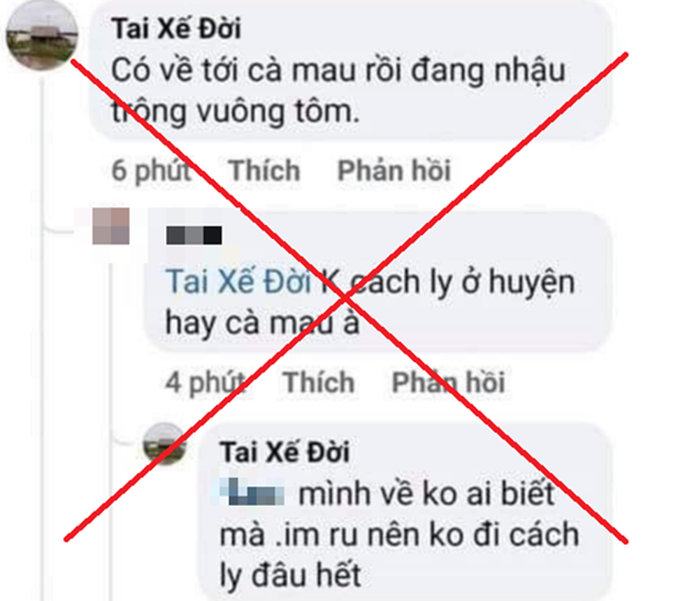 Xử lý người loan tin về Cà Mau nhậu trong vuông tôm, không đi cách ly - 1 Xử lý người loan tin về Cà Mau nhậu trong vuông tôm, không đi cách ly - 1