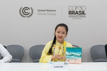 Đại diện thiếu nhi Việt Nam đầu tiên phát biểu tại Hội nghị Liên Hợp Quốc COP30