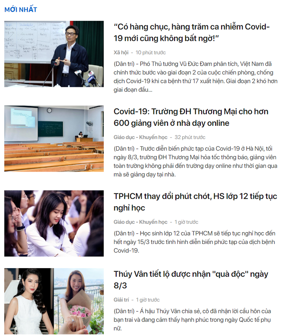 Báo Dân trí thử nghiệm giao diện Beta mới - 2 Báo Dân trí thử nghiệm giao diện Beta mới - 2