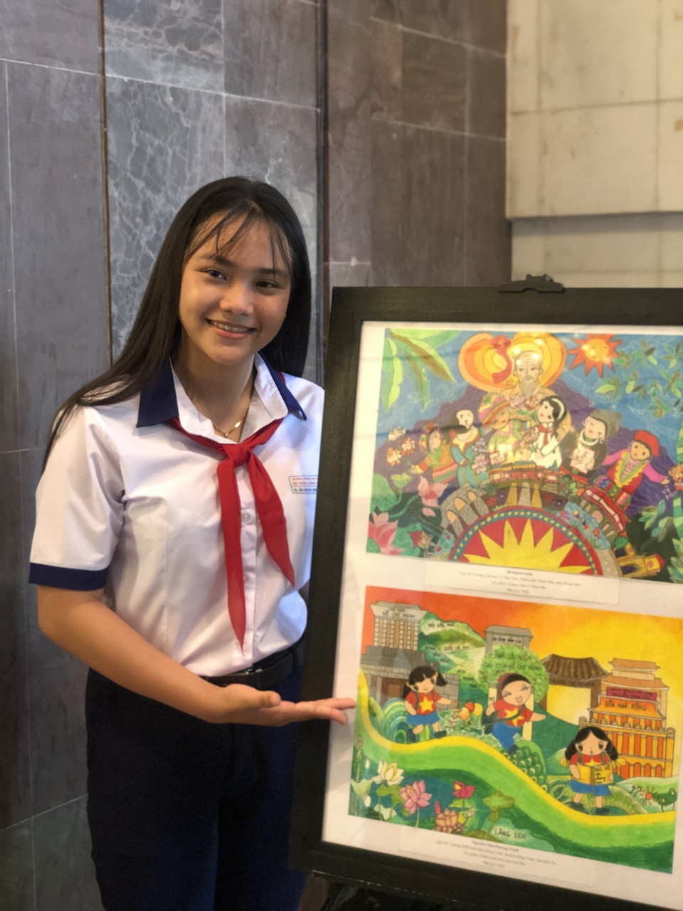 Nữ sinh lớp 7 Bến Tre giành 3 giải lớn ở cuộc thi thu hút học sinh cả nước - 2 Nữ sinh lớp 7 Bến Tre giành 3 giải lớn ở cuộc thi thu hút học sinh cả nước - 2