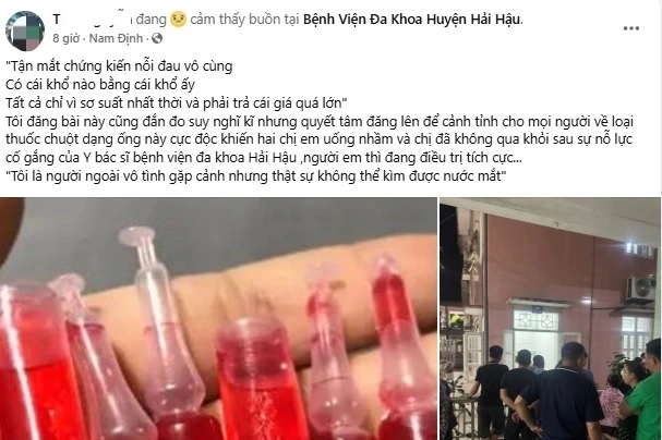 Chị tử vong, em nguy kịch do uống nhầm thuốc diệt chuột - 1