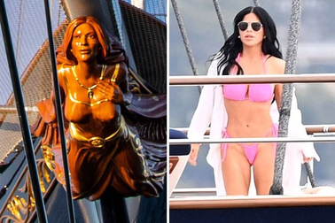 Tỷ phú Jeff Bezos ví bạn gái như nữ thần, dựng tượng trên du thuyền