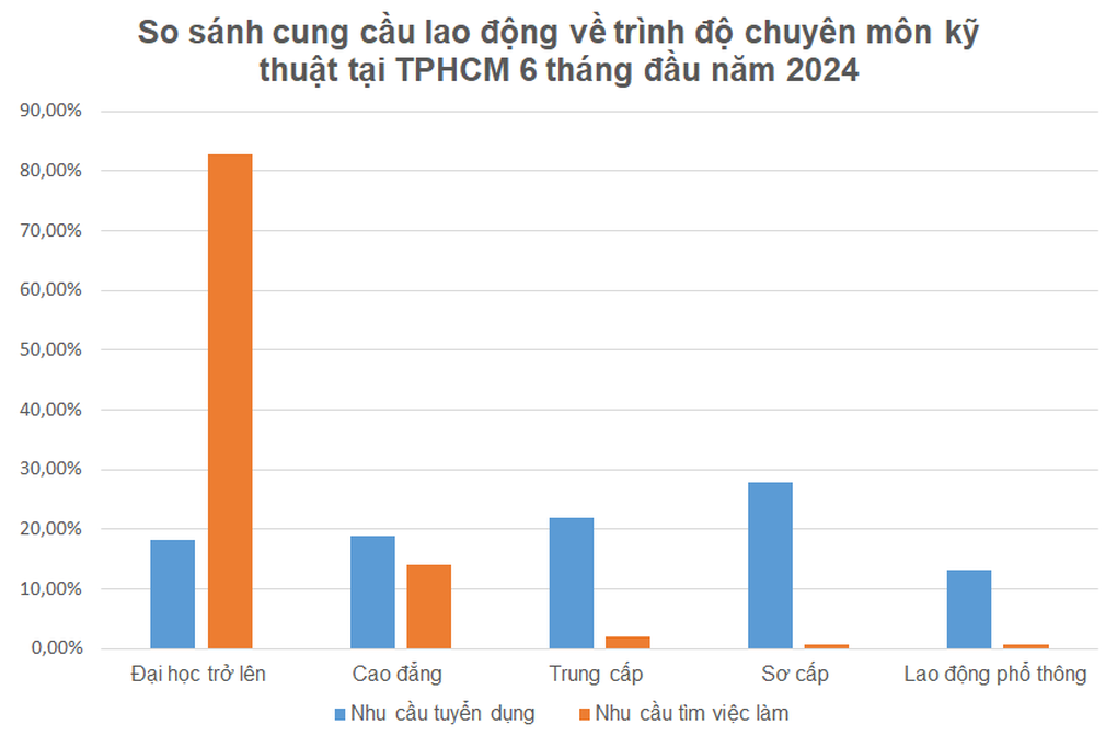 82% người tìm việc có bằng đại học, doanh nghiệp chỉ cần lao động phổ thông - 4