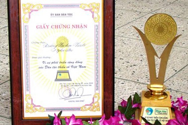 ĐH Vinh nhận cúp vàng "Vì sự phát triển cộng đồng các dân tộc thiểu số VN"