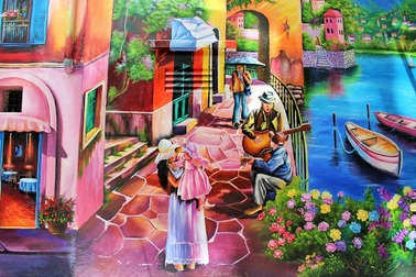 Con ngõ nhỏ Hà Nội đẹp ngỡ ngàng với tranh 3D