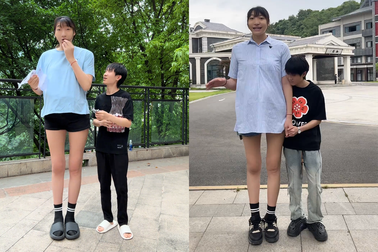 Chuyện tình chàng trai yêu cô gái "khổng lồ" cao 2,2m