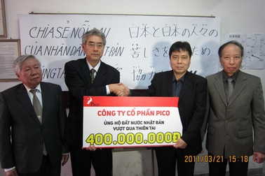 Hệ thống siêu thị Pico ủng hộ người dân Nhật Bản 400 triệu đồng