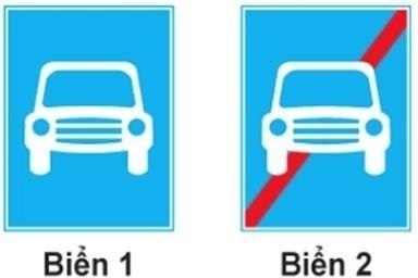 Biển nào báo hiệu "Hết đoạn đường dành cho xe ô tô"?