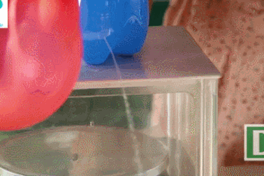 Khoa học vui: Kỳ lạ bóng bay "bẻ cong" được dòng nước