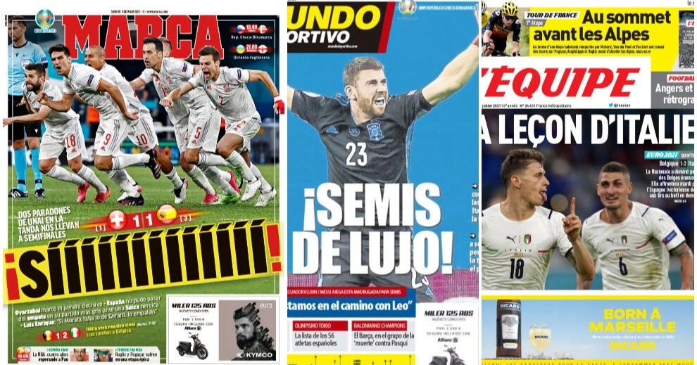 Báo giới Tây Ban Nha phấn khích khi đội nhà vào bán kết Euro 2020 - 1 Báo giới Tây Ban Nha phấn khích khi đội nhà vào bán kết Euro 2020 - 1