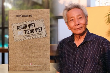 Tác giả Nguyễn Quang Thọ khóc khi ra mắt sách "Người Việt nói tiếng Việt"
