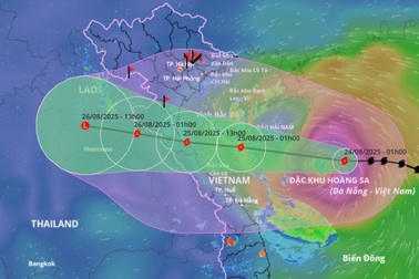 Bão Kajiki tăng lên cấp 12, có thể đạt cấp 13-14, giật cấp 16