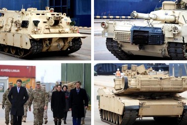 Mỹ điều hơn 120 xe bọc thép cùng NATO thị uy gần Nga