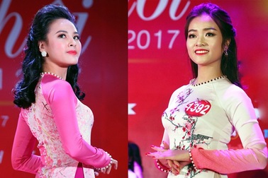 Nữ sinh khoe sắc, đọ dáng trong tà áo dài thướt tha