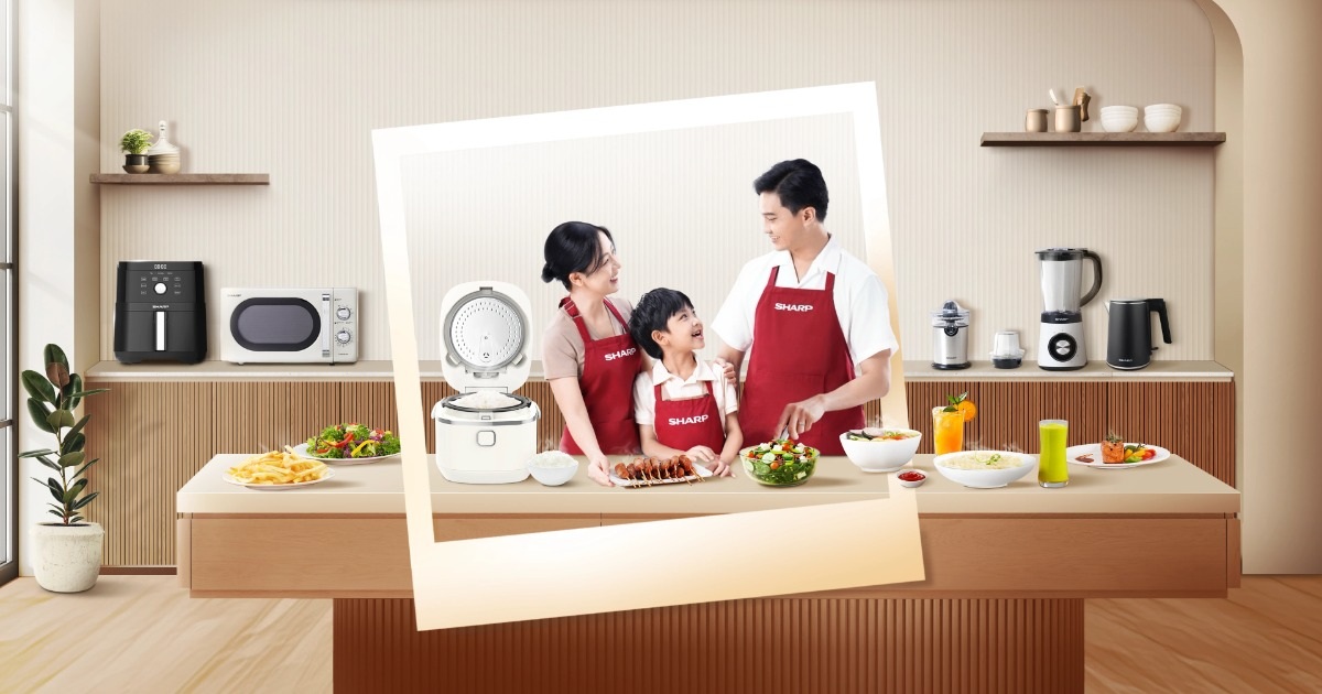 Trọn bộ bếp Sharp: Khi bếp núc không còn là nghĩa vụ, mà là niềm vui mỗi ngày