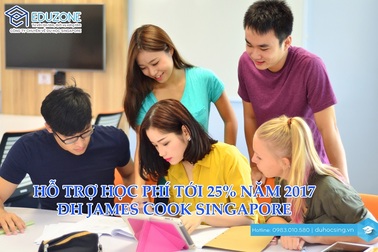 Chương trình hỗ trợ học phí của ĐH James Cook Singapore năm 2017