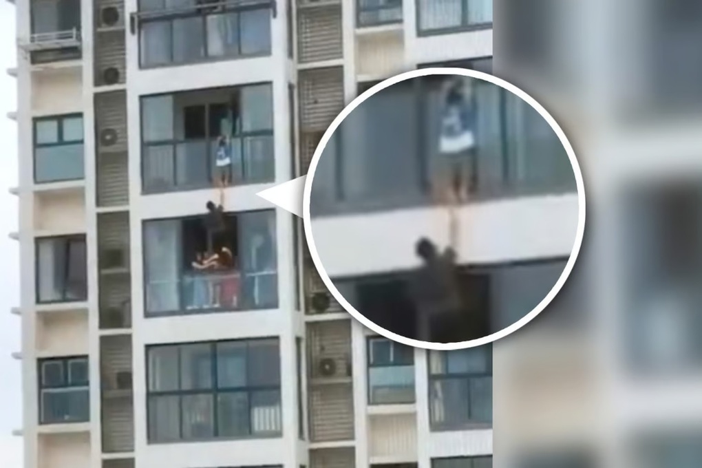 Trung Quốc: Người đàn ông leo ban công cứu bé trai treo lơ lửng ở tầng 14 - 1 Trung Quốc: Người đàn ông leo ban công cứu bé trai treo lơ lửng ở tầng 14 - 1